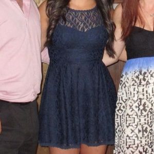 Open lace detail dress